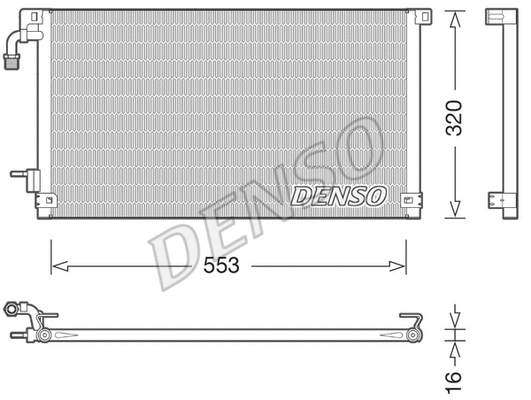 DCN21014 DENSO Конденсатор, кондиционер (фото 1)