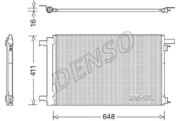 DCN21021 DENSO Конденсатор, кондиционер (фото 1)