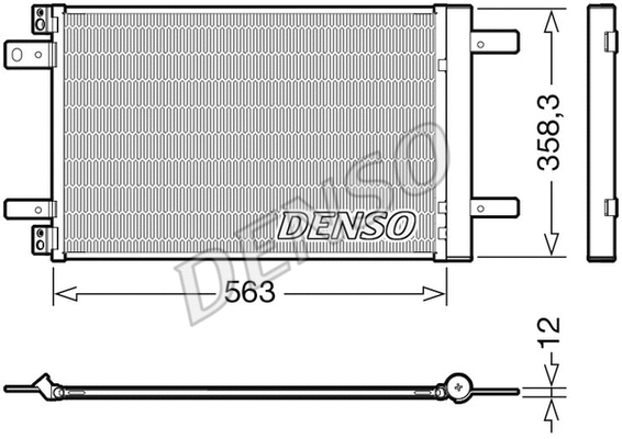 DCN21032 DENSO Конденсатор, кондиционер (фото 1)