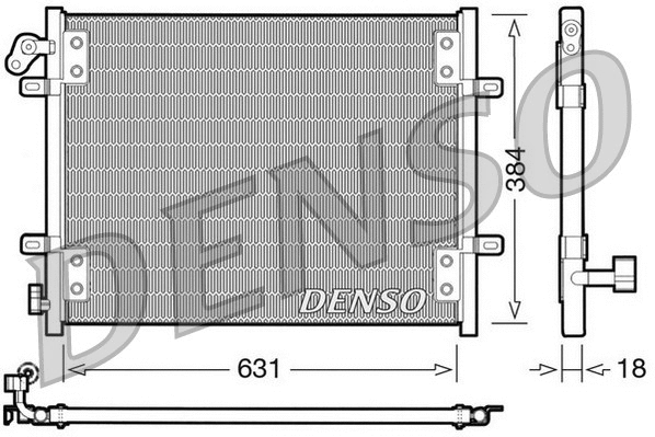 DCN23002 DENSO Конденсатор, кондиционер (фото 1)