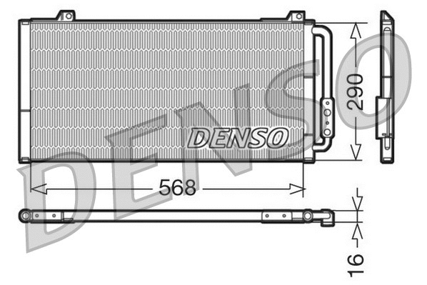 DCN24001 DENSO Конденсатор, кондиционер (фото 1)