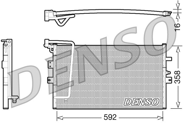 DCN25002 DENSO Конденсатор, кондиционер (фото 1)