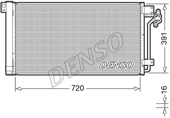 DCN32020 DENSO Конденсатор, кондиционер (фото 1)