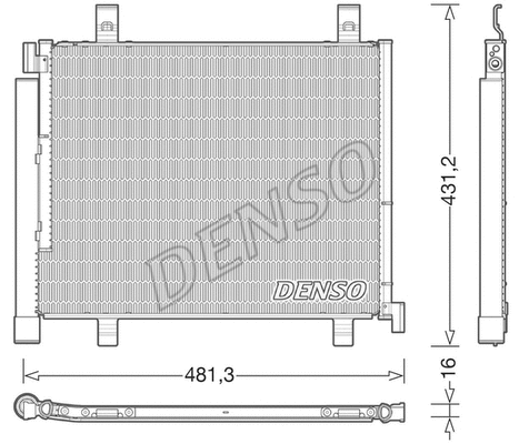 DCN32023 DENSO Конденсатор, кондиционер (фото 1)