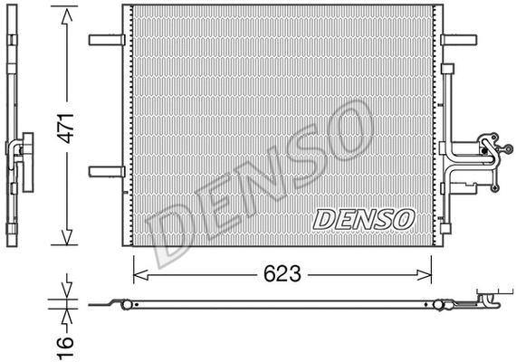 DCN33010 DENSO Конденсатор, кондиционер (фото 1)