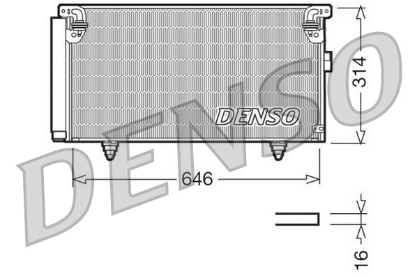 DCN36001 DENSO Конденсатор, кондиционер (фото 1)