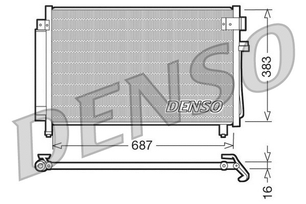 DCN36002 DENSO Конденсатор, кондиционер (фото 1)