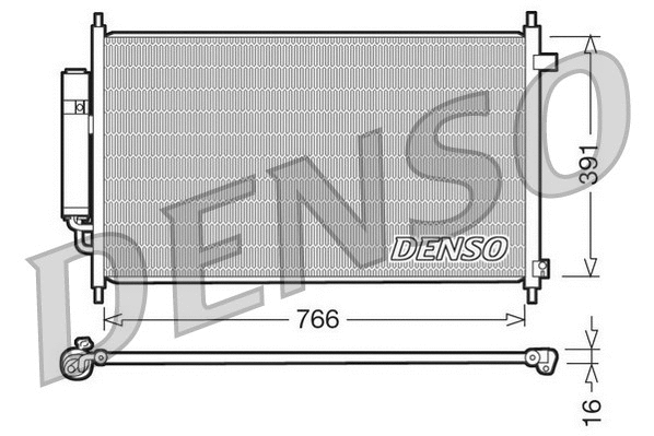 DCN40004 DENSO Конденсатор, кондиционер (фото 1)