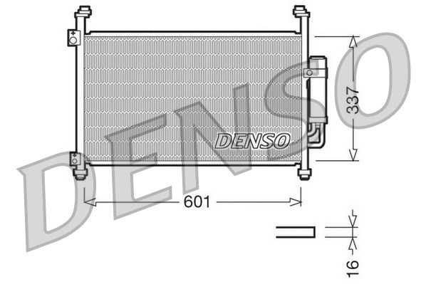 DCN40007 DENSO Конденсатор, кондиционер (фото 1)