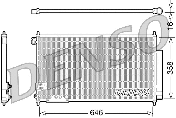 DCN40009 DENSO Конденсатор, кондиционер (фото 1)
