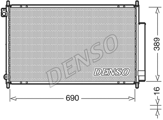 DCN40016 DENSO Конденсатор, кондиционер (фото 1)