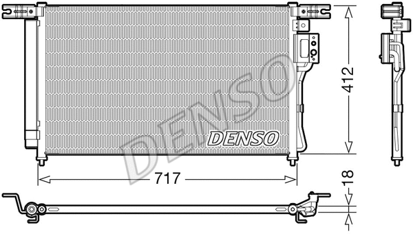 DCN41008 DENSO Конденсатор, кондиционер (фото 1)