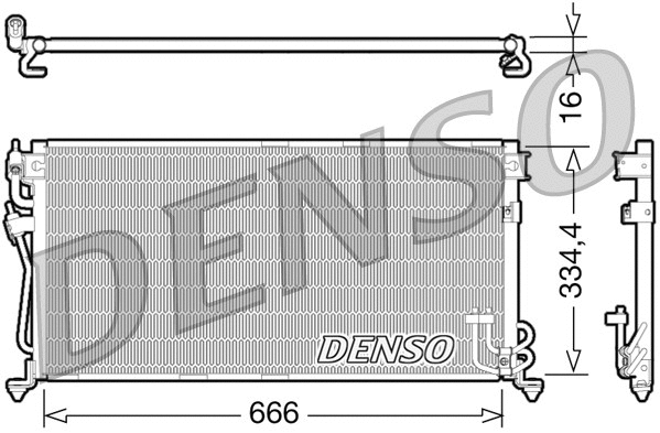 DCN45002 DENSO Конденсатор, кондиционер (фото 1)