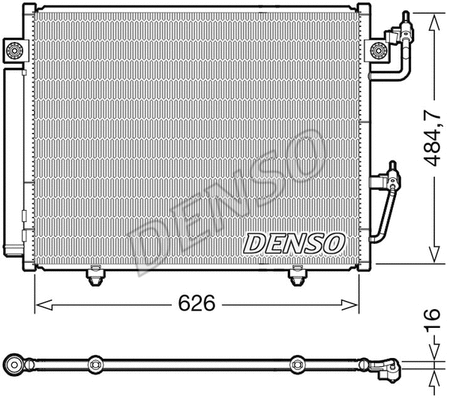 DCN45009 DENSO Конденсатор, кондиционер (фото 1)