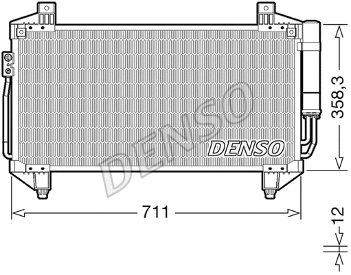 DCN45011 DENSO Конденсатор, кондиционер (фото 1)