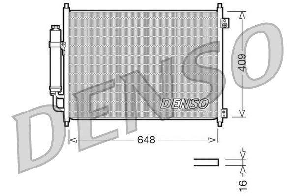 DCN46001 DENSO Конденсатор, кондиционер (фото 1)