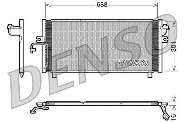 DCN46004 DENSO Конденсатор, кондиционер (фото 1)