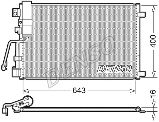 DCN46008 DENSO Конденсатор, кондиционер (фото 1)