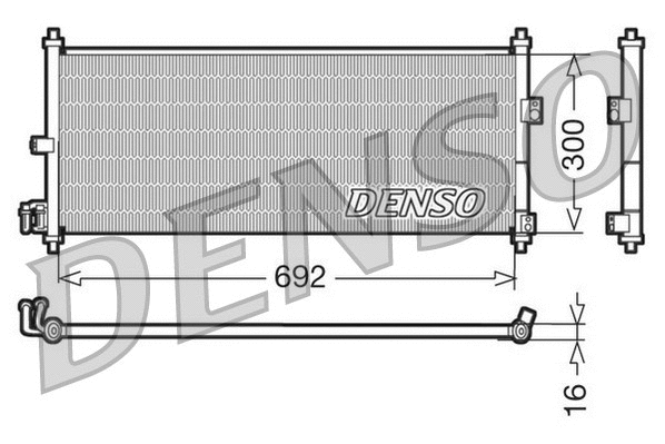 DCN46011 DENSO Конденсатор, кондиционер (фото 1)