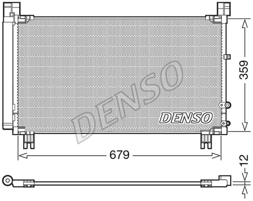 DCN50053 DENSO Конденсатор, кондиционер (фото 2)