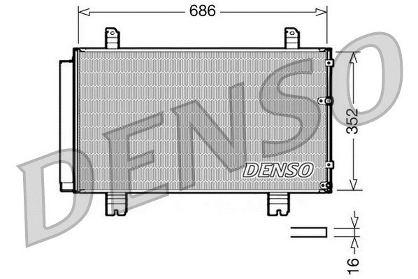 DCN51002 DENSO Конденсатор, кондиционер (фото 1)