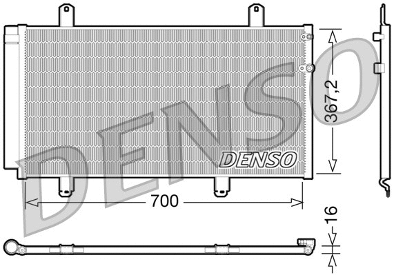 DCN51004 DENSO Конденсатор, кондиционер (фото 1)