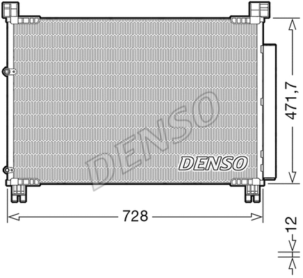 DCN51015 DENSO Конденсатор, кондиционер (фото 1)