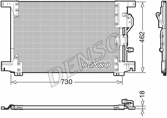 DCN99073 DENSO Конденсатор, кондиционер (фото 1)