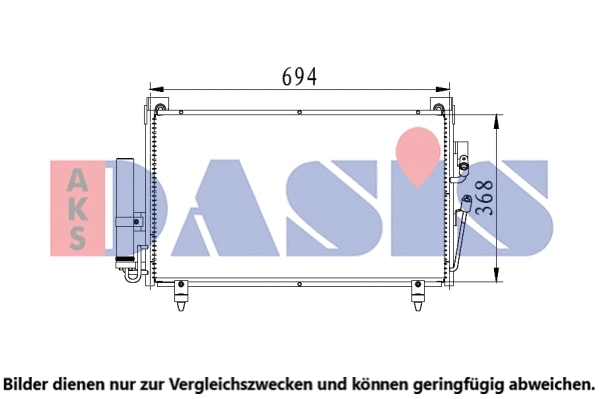 142028N AKS DASIS Конденсатор, кондиционер (фото 1)