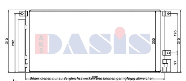 152051N AKS DASIS Конденсатор, кондиционер (фото 1)