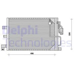 TSP0225067 DELPHI Конденсатор, кондиционер (фото 1)