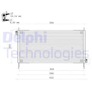 TSP0225109 DELPHI Конденсатор, кондиционер (фото 1)