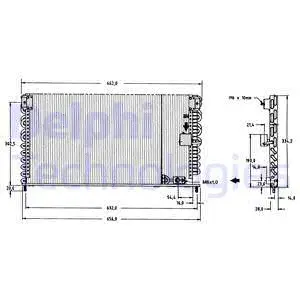 TSP0225149 DELPHI Конденсатор, кондиционер (фото 1)