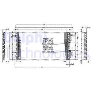 TSP0225166 DELPHI Конденсатор, кондиционер (фото 1)