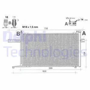 TSP0225348 DELPHI Конденсатор, кондиционер (фото 1)