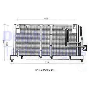 TSP0225354 DELPHI Конденсатор, кондиционер (фото 1)