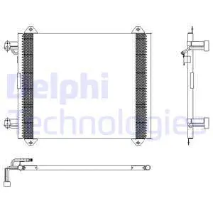 TSP0225407 DELPHI Конденсатор, кондиционер (фото 1)