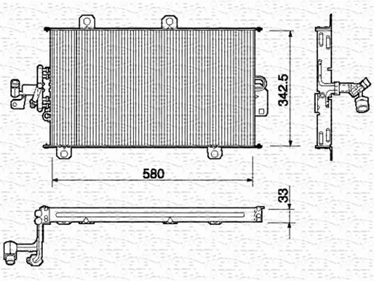 350203100000 MAGNETI MARELLI Конденсатор, кондиционер (фото 1)