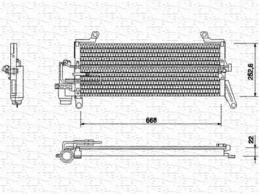 350203134000 MAGNETI MARELLI Конденсатор, кондиционер (фото 1)