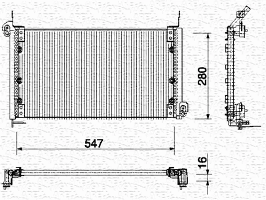 350203135000 MAGNETI MARELLI Конденсатор, кондиционер (фото 1)