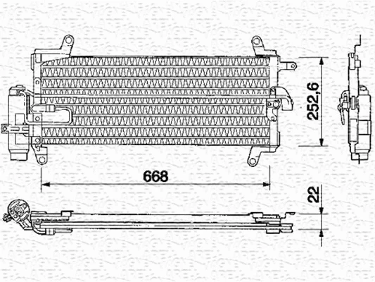 350203136000 MAGNETI MARELLI Конденсатор, кондиционер (фото 1)