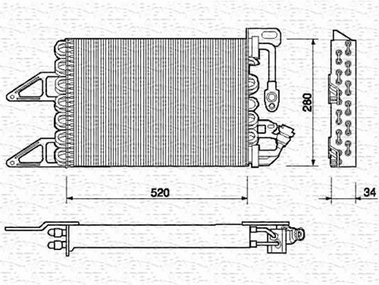 350203140000 MAGNETI MARELLI Конденсатор, кондиционер (фото 1)