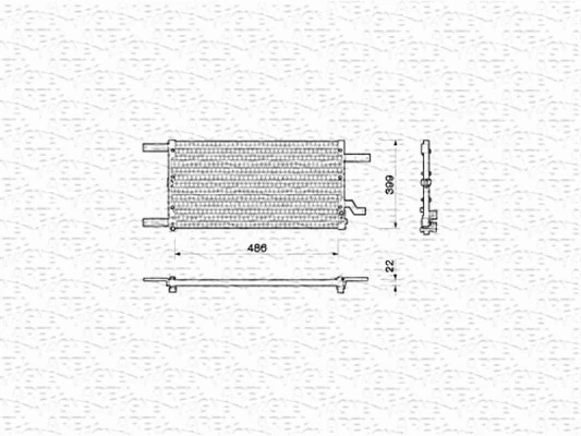 350203144000 MAGNETI MARELLI Конденсатор, кондиционер (фото 1)