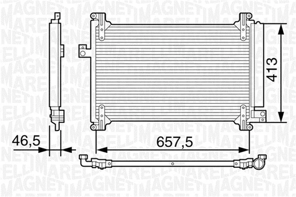 350203242000 MAGNETI MARELLI Конденсатор, кондиционер (фото 1)