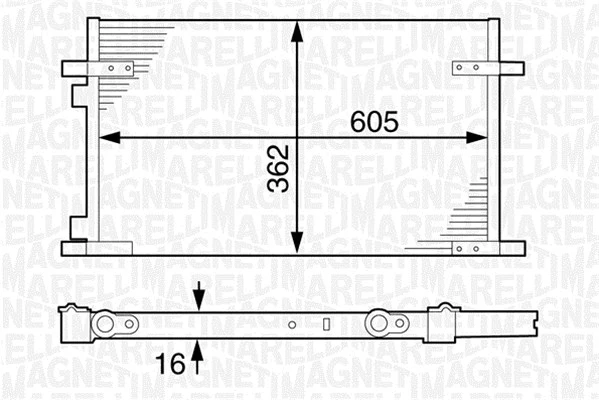 350203609000 MAGNETI MARELLI Конденсатор, кондиционер (фото 1)