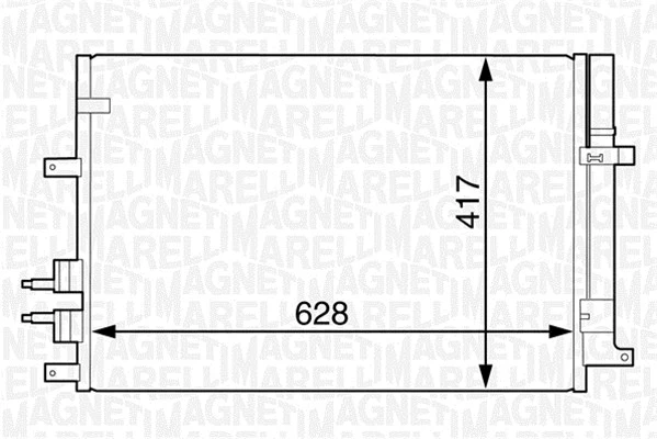 350203616000 MAGNETI MARELLI Конденсатор, кондиционер (фото 1)