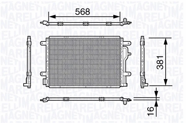 350203640000 MAGNETI MARELLI Конденсатор, кондиционер (фото 1)