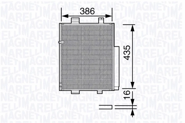 350203653000 MAGNETI MARELLI Конденсатор, кондиционер (фото 1)