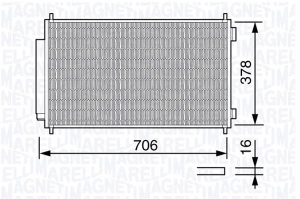 350203659000 MAGNETI MARELLI Конденсатор, кондиционер (фото 1)