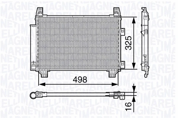 350203674000 MAGNETI MARELLI Конденсатор, кондиционер (фото 1)